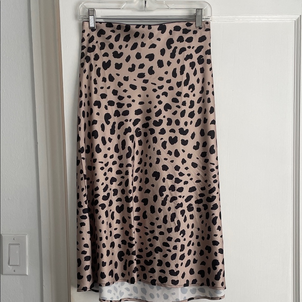 Leopard Print Midi Skirt